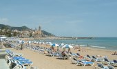 Parkplätze in Strand von Sitges